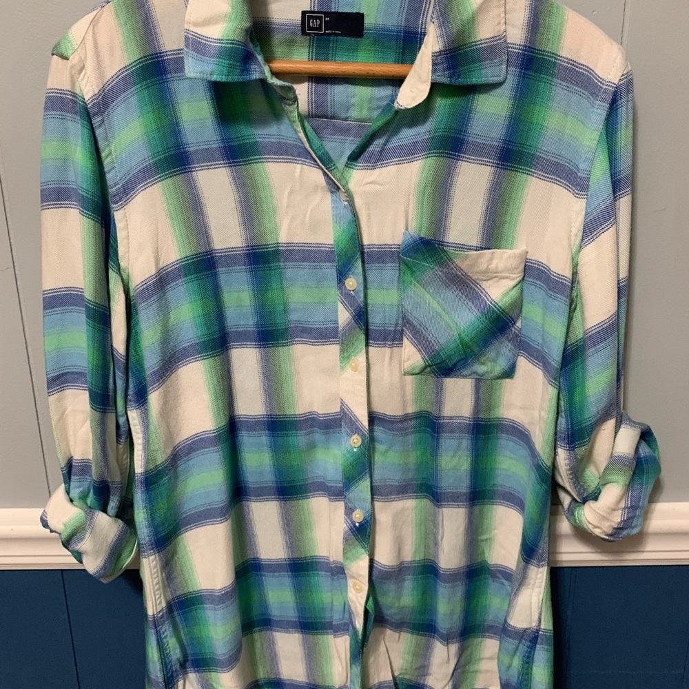 GAP Multicolor Plaid Shirt with Pocket